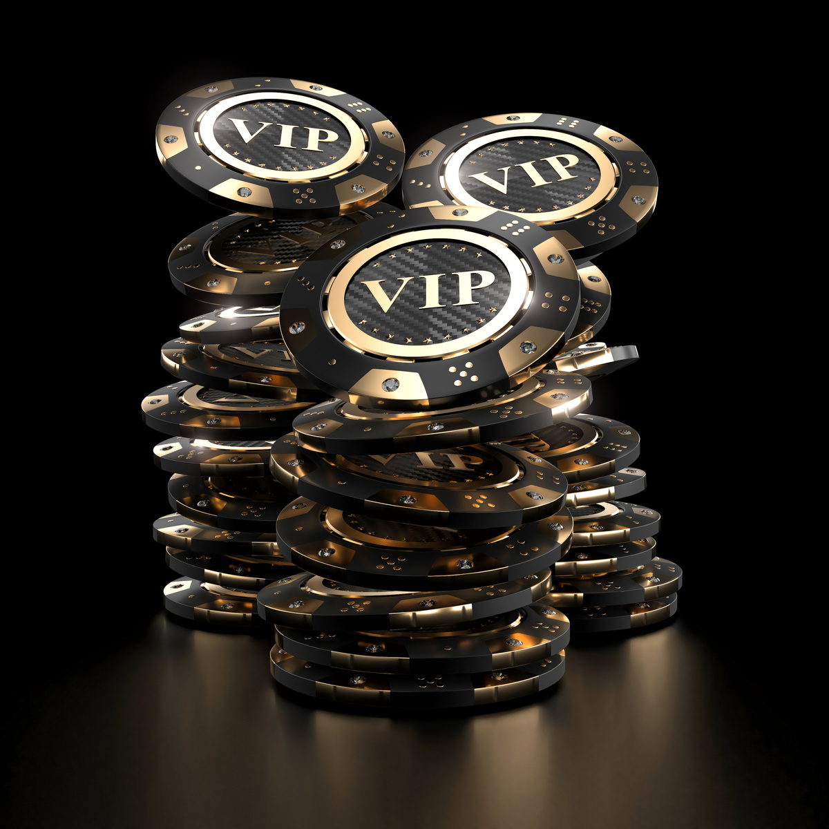 Luxury Golden Casino Chips